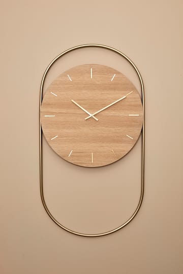 A-Wall 壁時計 41x76 cm - Oak-brass - Andersen Furniture