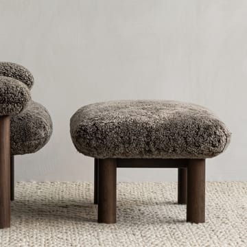 Brasilia フットスツール - Fabric bouclé 02 beige, oak legs - Audo Copenhagen | オドー・コペンハーゲン