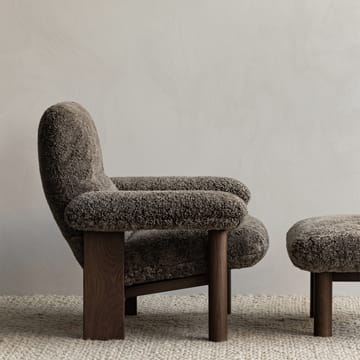 Brasilia フットスツール - Fabric bouclé 02 beige, oak legs - Audo Copenhagen | オドー・コペンハーゲン