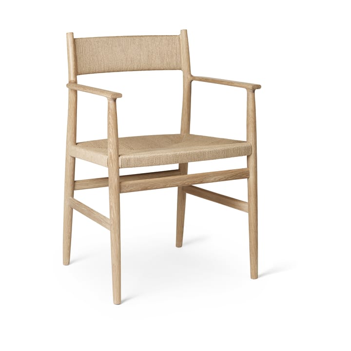 Arv アームチェア woven back and seat - White oiled oak-paper ribbon - Brdr. Krüger