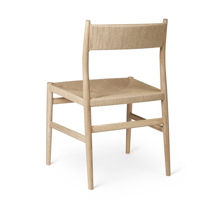 Arv チェア woven back and seat, White oiled oak-paper ribbon Brdr. Krüger