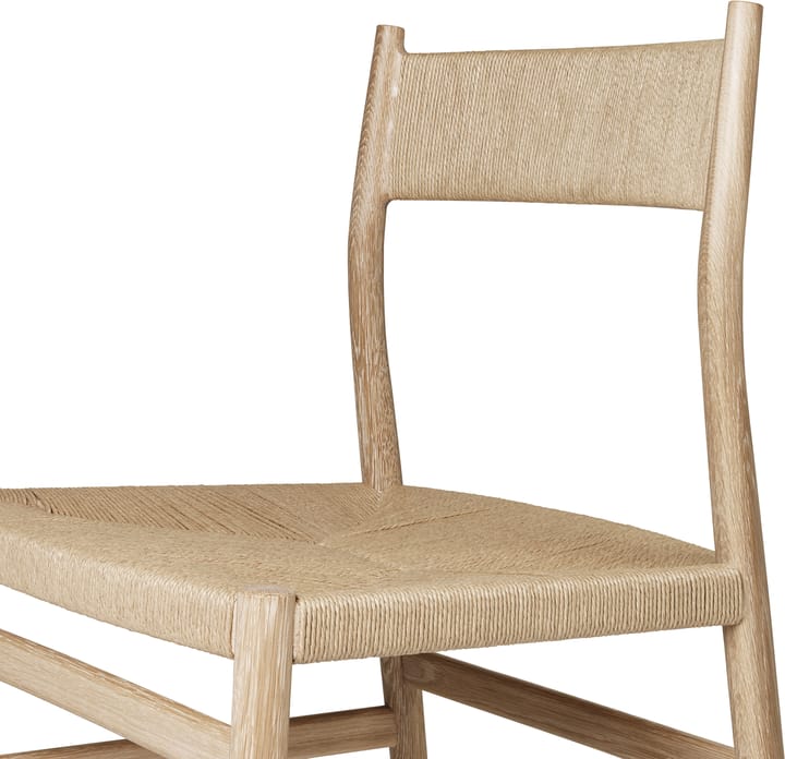 Arv チェア woven back and seat, White oiled oak-paper ribbon Brdr. Krüger