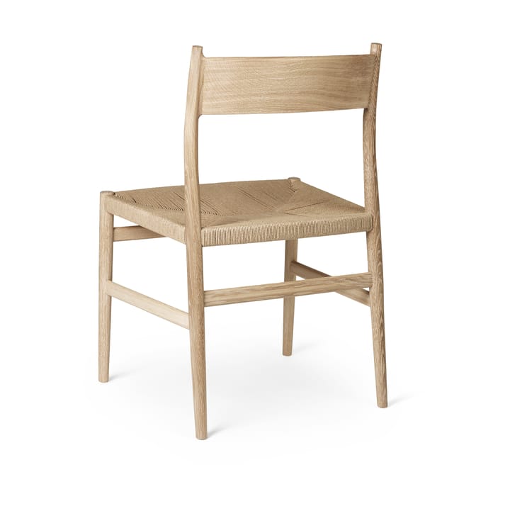 Arv チェア woven seat, White oiled oak-paper ribbon Brdr. Krüger