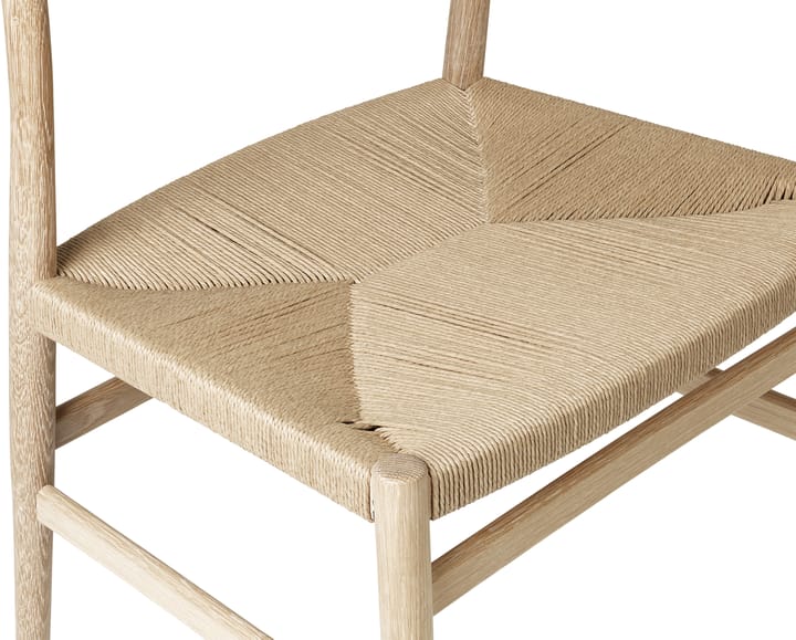 Arv チェア woven seat, White oiled oak-paper ribbon Brdr. Krüger