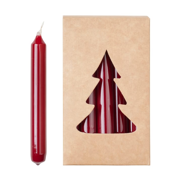 Broste クリスマスツリーキャンドル グロス仕上げ Ø1,2x10,2 cm 20本 - Burgundy - Broste Copenhagen | ブロステ コペンハーゲン