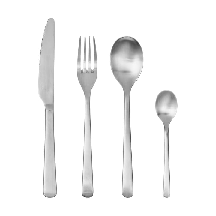 Hune カトラリー brushed satin 4 ピース - Stainless steel - Broste Copenhagen | ブロスト コペンハーゲン