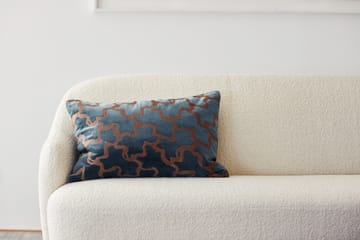 Chand ピローケース 40x60 cm - Sea blue-cognac - Chhatwal & Jonsson | チャットワル＆ヨンソン