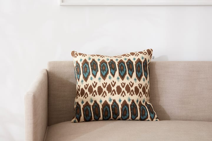 Ikat Bombay クッションカバー 50x50 cm, Taupe-heaven blue-aqua Chhatwal & Jonsson | チャットワル＆ヨンソン