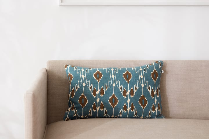 Ikat Goa ピローケース 60x40 cm - Heaven blue-taupe - Chhatwal & Jonsson | チャットワル＆ヨンソン