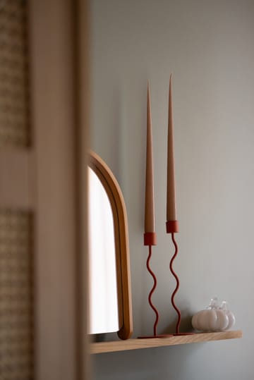 Curved キャンドルホルダー 23 cm - Brick red - Cooee Design | クーイーデザイン