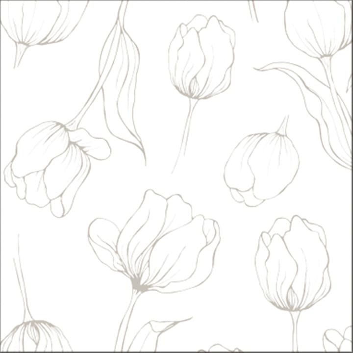 Tulipa ナプキン 33x33 cm - White - Cooee Design | クーイーデザイン