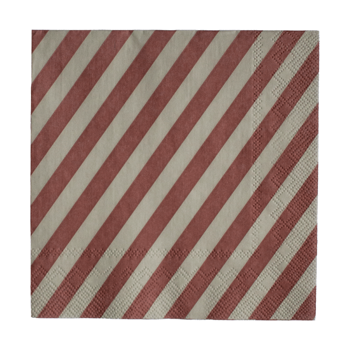 Stripe ペーパーナプキン 33x33 cm 20枚 - Dark red - DBKD | ディービーケーディー