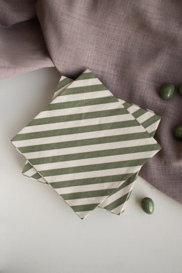 Stripe ペーパーナプキン 33x33 cm 20枚 - Green - DBKD | ディービーケーディー