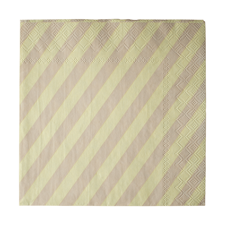 Stripe ペーパーナプキン 33x33 cm 20枚 - Yellow - DBKD | ディービーケーディー