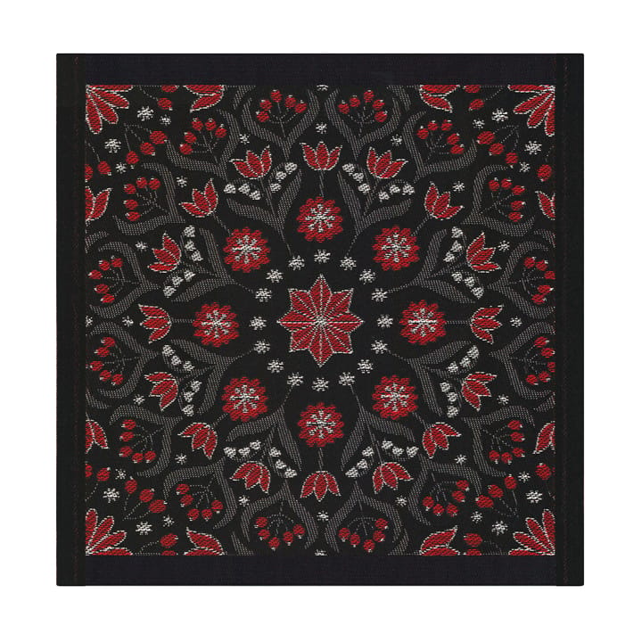 Bettys jul ナプキン 35x35 cm - Red-black - Ekelund Linneväveri