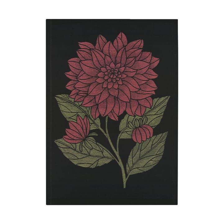 Dahlia キッ�チンタオル 48x70 cm - Red-black-green - Ekelund Linneväveri