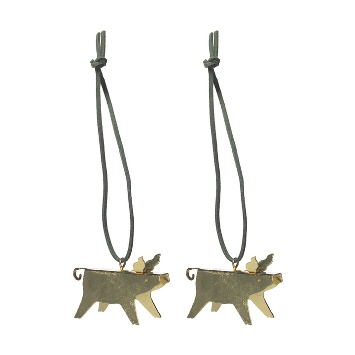 Ernst クリスマスオーナメント pig 2点セット - Brass 7 cm - ERNST | エルンスト