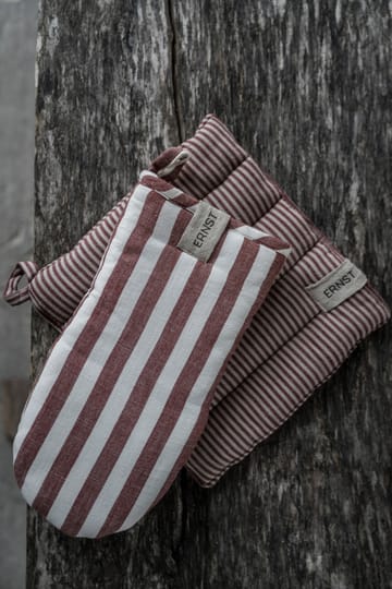 Ernst 鍋つかみ striped 23x25 cm - Red-beige - ERNST | エルンスト