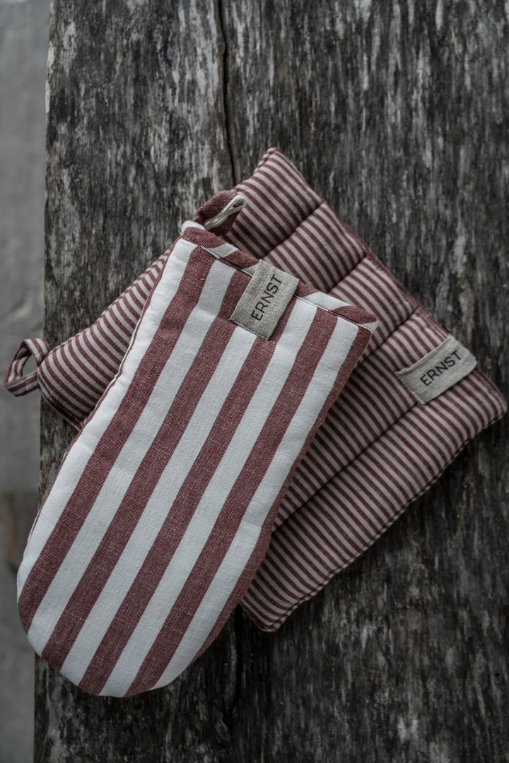 Ernst オーブンミット wide stripes, Red-white ERNST | エルンスト