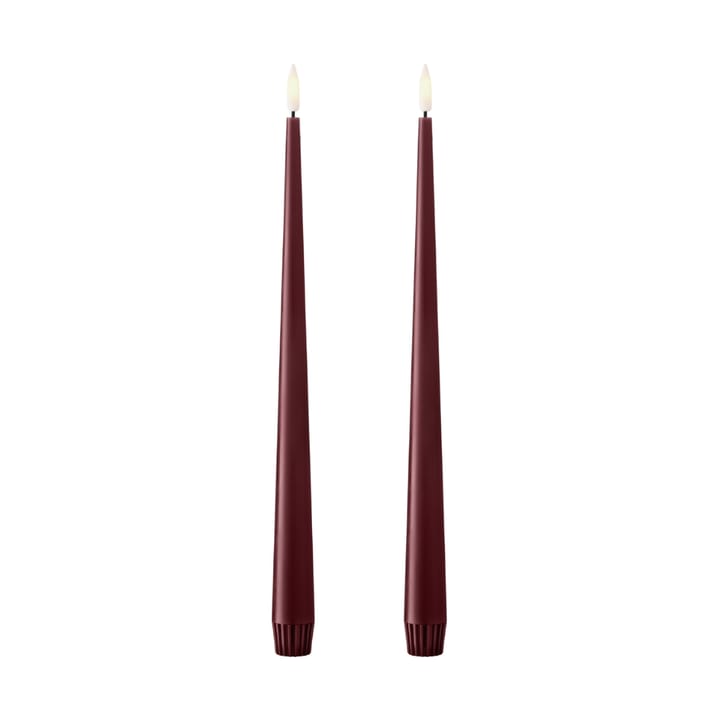 ester & erik テーパードキャンドル LED 30 cm 2本, 44/2 Deep Wine ester & erik | エスター & エリック