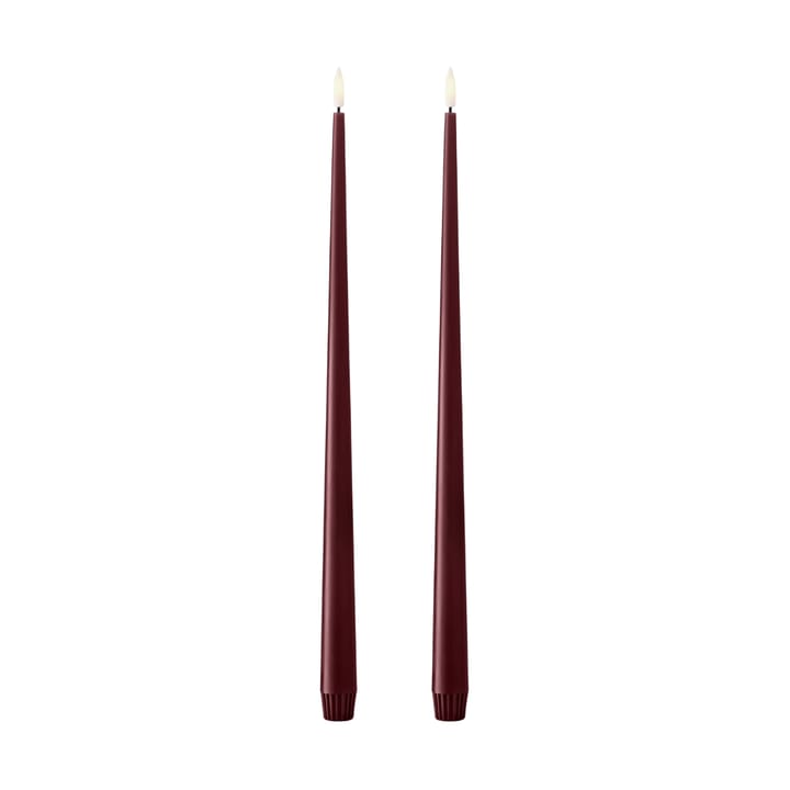 ester & erik テーパードキャンドル LED 40 cm 2本, 44/2 Deep Wine ester & erik | エスター & エリック