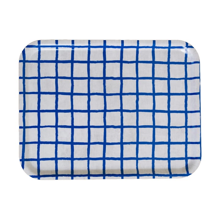 Checked トレイ 33x43 cm - Blue - Fine Little Day | ファインリトルデイ