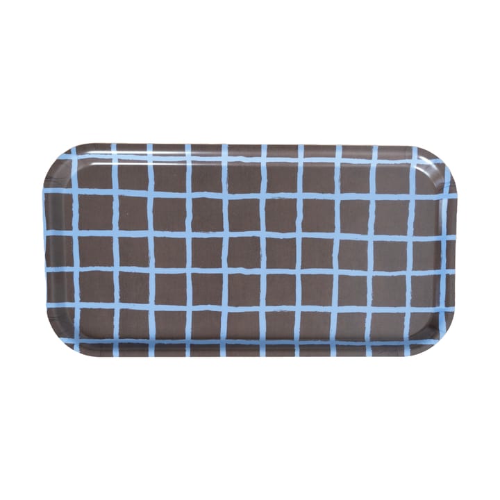 Checkered トレイ 22x43 cm - Brown - Fine Little Day | ファインリトルデイ