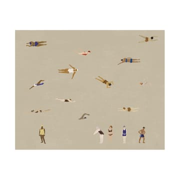 Swimmers ポスター - Beige, 40x50 cm - Fine Little Day | ファインリトルデイ