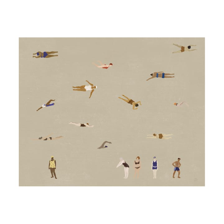 Swimmers ポスター - Beige, 40x50 cm - Fine Little Day | ファインリトルデイ