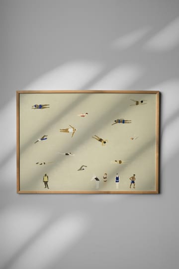 Swimmers ポスター - Beige, 50x70 cm - Fine Little Day | ファインリトルデイ