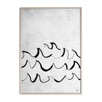 Wave ポスター 50x70 cm - Black-white - Fine Little Day | ファインリトルデイ