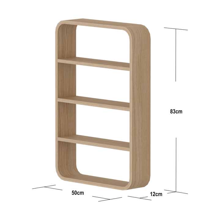 Nova ウォールシェルフ 50x83 cm, Oak veneer FLEXA