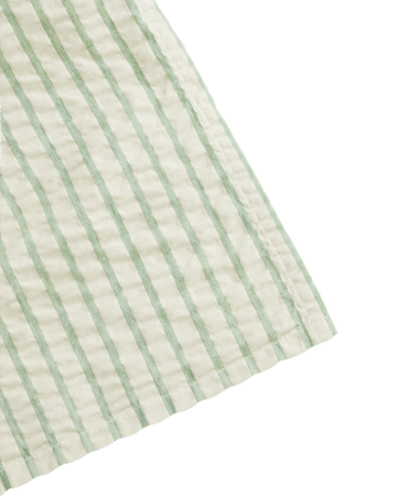 Stripe Emerald Seersucker スワドル ブランケット - 110x110 cm - Garbo&Friends