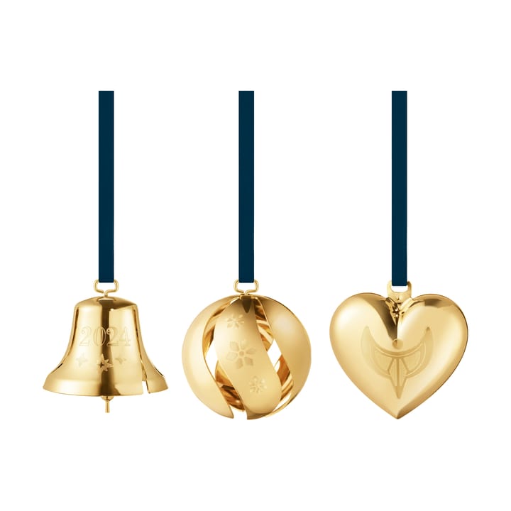 2024 クリスマス オーナメント 3点セット - Gold-plated - Georg Jensen | ジョージ ジェンセン