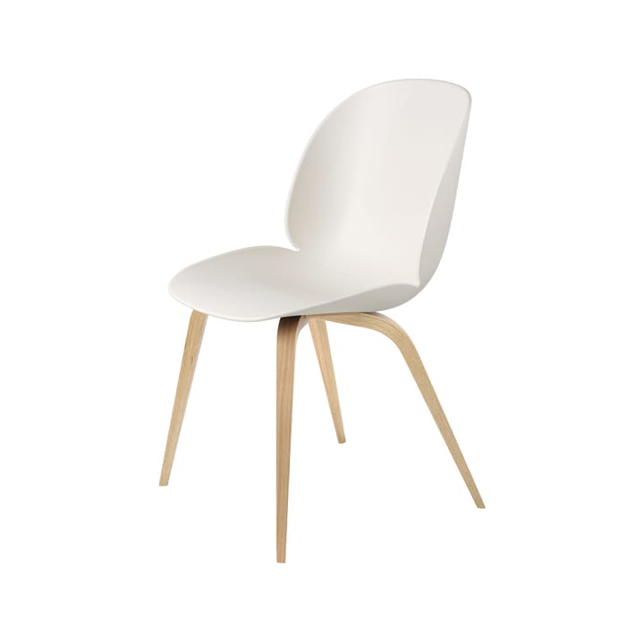 Beetle チェア - Alabaster white, matte lacquered oak legs - GUBI | グビ