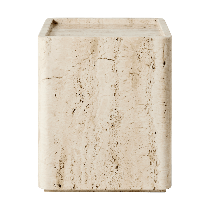 Pietra サイドテーブル 33x33x40 cm, Neutral white travertine GUBI | グビ