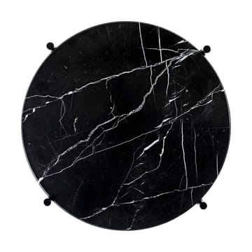 TS サイドテーブル polished steel Ø40 - Black marquina marble - GUBI | グビ