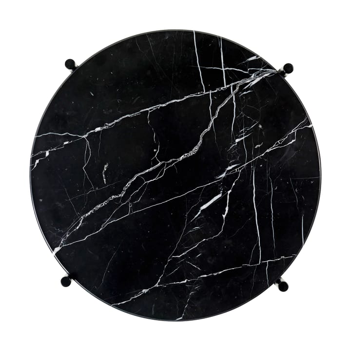 TS サイドテーブル polished steel Ø40, Black marquina marble GUBI | グビ