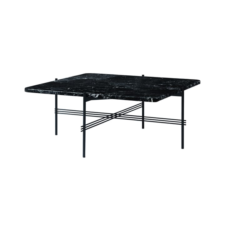 TS Square コーヒーテーブル - Black marquina marble, 80x80 cm, black legs - GUBI | グビ