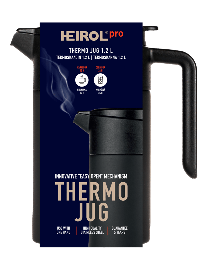 Heirol サーモジャグ 1.2 L, Black Heirol