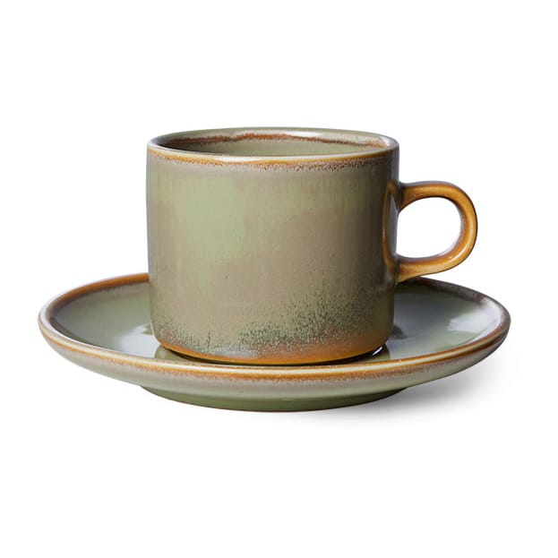 Home Chef カップ ソーサー付き 22 cl - Moss green - HKliving | エイチケーリビング