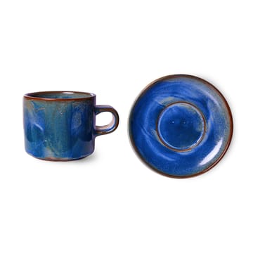 Home Chef カップ ソーサー付き 22 cl - Rustic blue - HKliving | エイチケーリビング