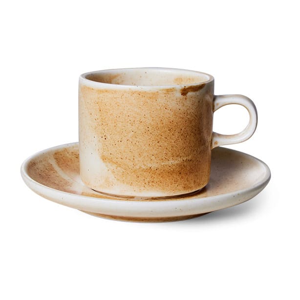 Home Chef カップ ソーサー付き 22 cl - Rustic cream-brown - HKliving | エイチケーリビング