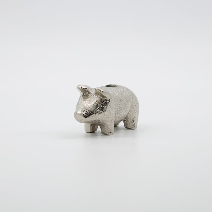 キャンドルスティック Pig  5 cm, Antique silver House Doctor | ハウスドクター