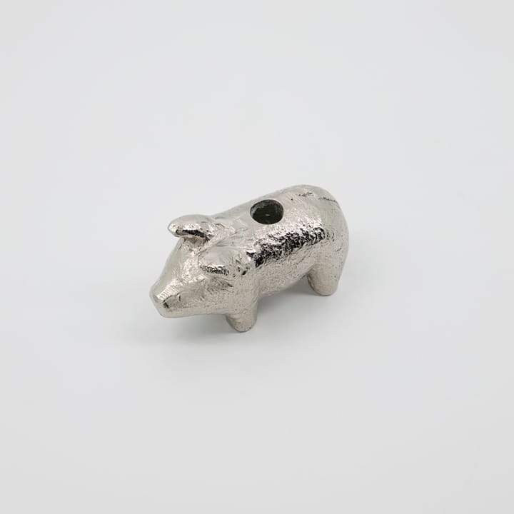 キャンドルスティック Pig  5 cm, Antique silver House Doctor | ハウスドクター