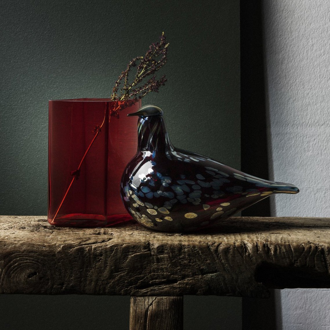 56%OFF!】【56%OFF!】Iittala Toikka Birds, Ruby Bird ガラス工芸