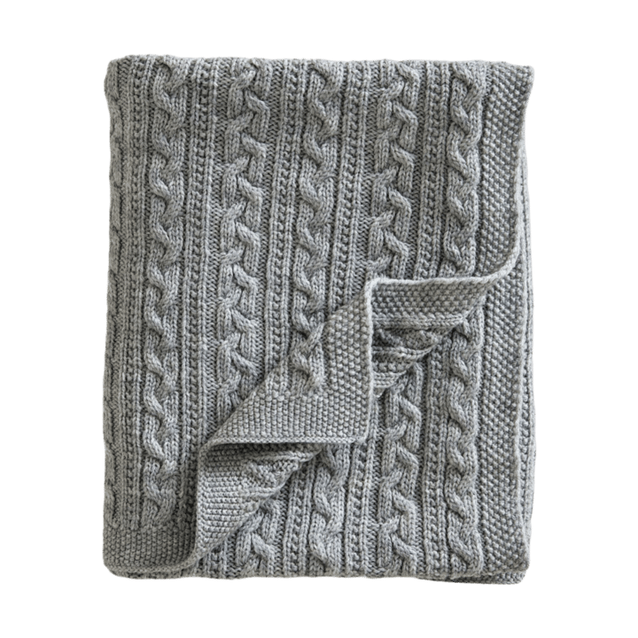 Knitted merinoウール ベビーブランケット 80x100 cm - Light grey - Jack o Juno