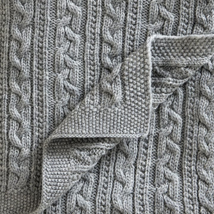 Knitted merinoウール ベビーブランケット 80x100 cm - Light grey - Jack o Juno