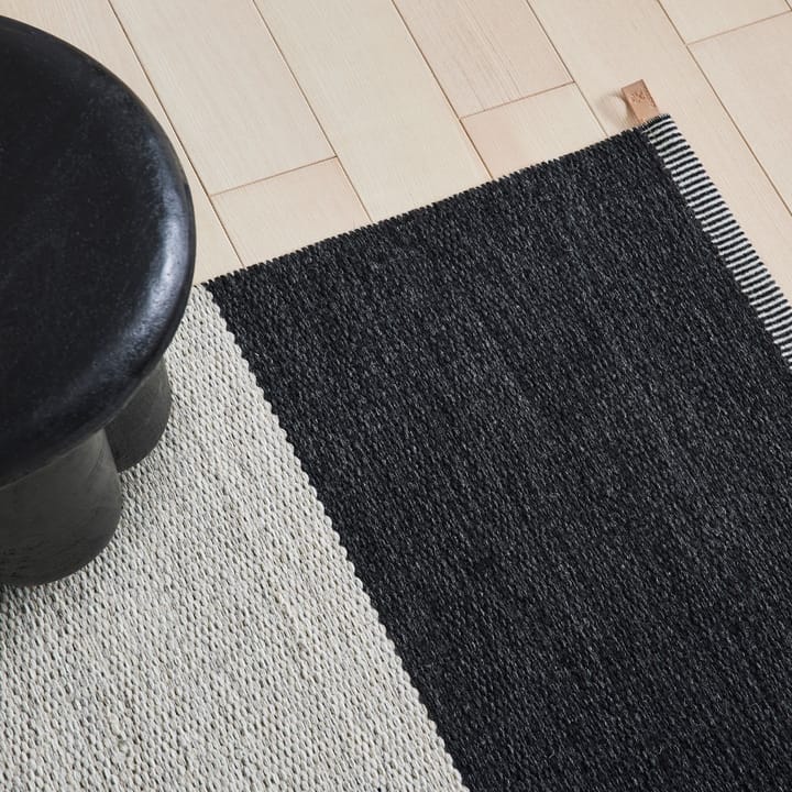 Wide Stripe Icon ホールウェイランナー, Midnight black 200x85 cm Kasthall