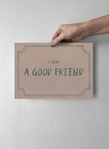 Good friend diploma ポスター 21x30 cm - Dusty rose - Kunskapstavlan®